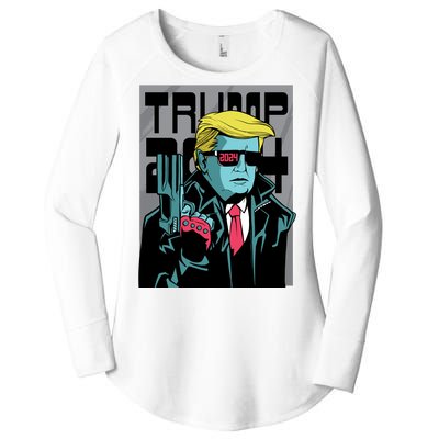 Trump 2024 Comic Cover Women's Perfect Tri Tunic Long Sleeve Shirt