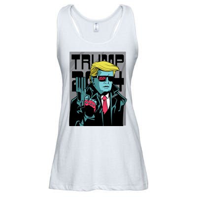 Trump 2024 Comic Cover Ladies Essential Flowy Tank