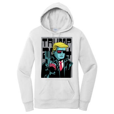 Trump 2024 Comic Cover Women's Pullover Hoodie