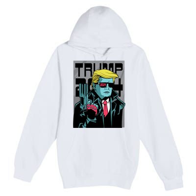 Trump 2024 Comic Cover Premium Pullover Hoodie