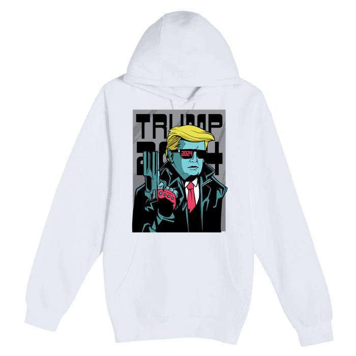 Trump 2024 Comic Cover Premium Pullover Hoodie