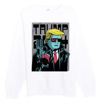 Trump 2024 Comic Cover Premium Crewneck Sweatshirt