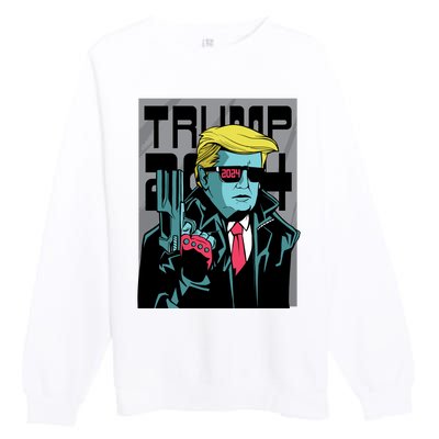 Trump 2024 Comic Cover Premium Crewneck Sweatshirt