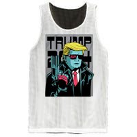 Trump 2024 Comic Cover Mesh Reversible Basketball Jersey Tank