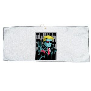 Trump 2024 Comic Cover Large Microfiber Waffle Golf Towel