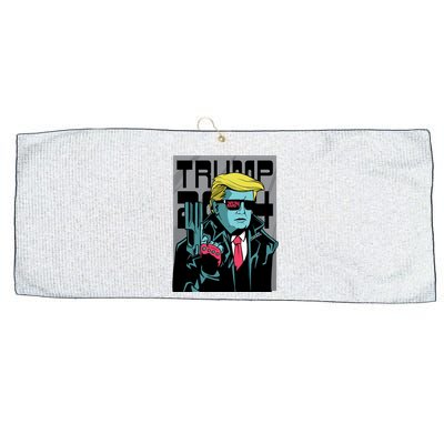 Trump 2024 Comic Cover Large Microfiber Waffle Golf Towel