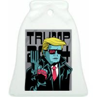 Trump 2024 Comic Cover Ceramic Bell Ornament