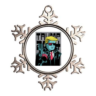 Trump 2024 Comic Cover Metallic Star Ornament