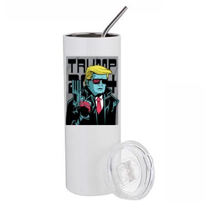 Trump 2024 Comic Cover Stainless Steel Tumbler