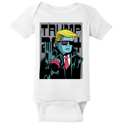 Trump 2024 Comic Cover Baby Bodysuit