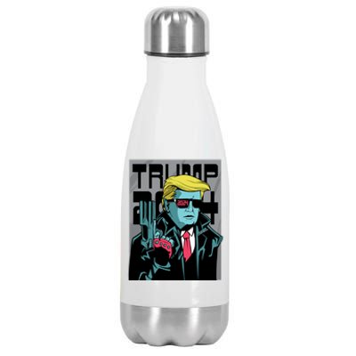 Trump 2024 Comic Cover Stainless Steel Insulated Water Bottle