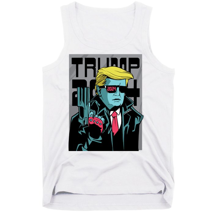 Trump 2024 Comic Cover Tank Top