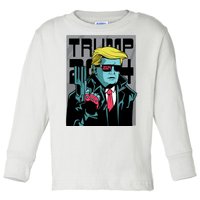 Trump 2024 Comic Cover Toddler Long Sleeve Shirt