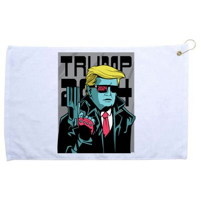 Trump 2024 Comic Cover Grommeted Golf Towel