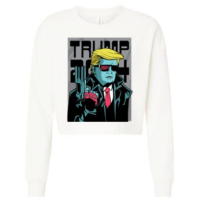 Trump 2024 Comic Cover Cropped Pullover Crew