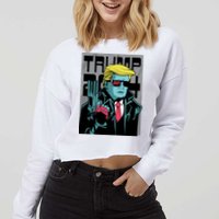 Trump 2024 Comic Cover Cropped Pullover Crew