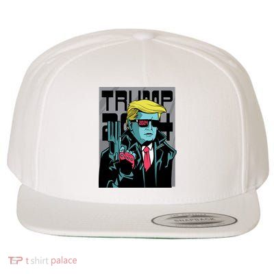 Trump 2024 Comic Cover Wool Snapback Cap