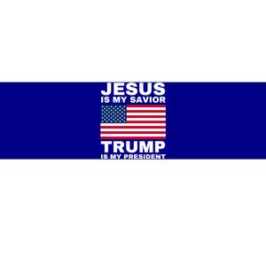 Trump 2020 Cute Gift Jesus Is My Savior Trump Is My President Gift Bumper Sticker