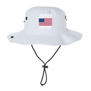 Trump 2020 Cute Gift Jesus Is My Savior Trump Is My President Gift Legacy Cool Fit Booney Bucket Hat