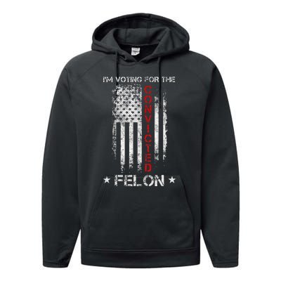 Trump 2024 Convicted Felon Performance Fleece Hoodie