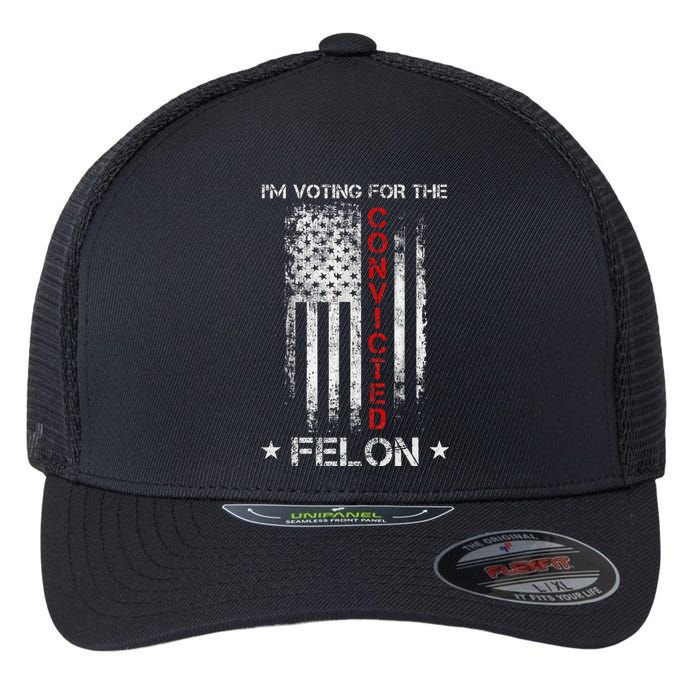 Trump 2024 Convicted Felon Flexfit Unipanel Trucker Cap