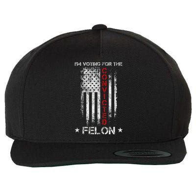 Trump 2024 Convicted Felon Wool Snapback Cap