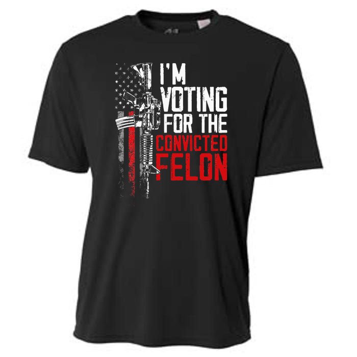 Trump 2024 Convicted Felon IM Voting Convicted Felon 2024 Cooling Performance Crew T-Shirt