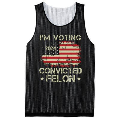 Trump 2024 Convicted Felon Im Voting Convicted Felon 2024 Mesh Reversible Basketball Jersey Tank