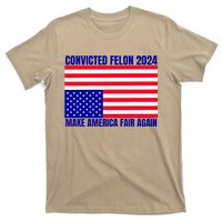 Trump 2024 Convicted Felon American Flag T-Shirt