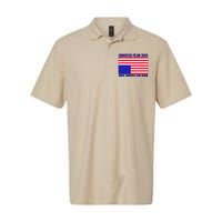 Trump 2024 Convicted Felon American Flag Softstyle Adult Sport Polo