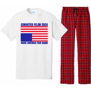 Trump 2024 Convicted Felon American Flag Pajama Set