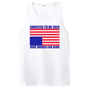 Trump 2024 Convicted Felon American Flag PosiCharge Competitor Tank