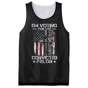 Trump 2024 Convicted Felon Im Voting Convicted Felon 2024 Mesh Reversible Basketball Jersey Tank