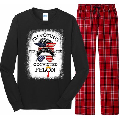 Trump 2024 Convicted Felon IM Voting Convicted Felon 2024 Long Sleeve Pajama Set