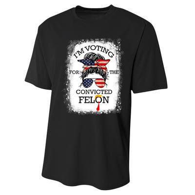 Trump 2024 Convicted Felon IM Voting Convicted Felon 2024 Performance Sprint T-Shirt