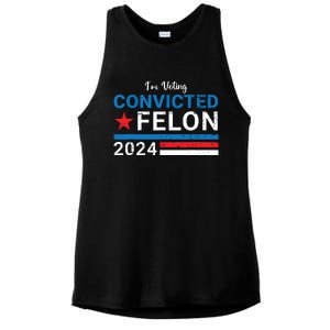 Trump 2024 Convicted Felon Im Voting Convicted Felon 2024 Ladies PosiCharge Tri-Blend Wicking Tank