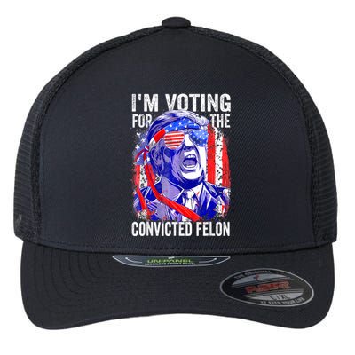 Trump 2024 Convicted Felon IM Voting Convicted Felon 2024 Flexfit Unipanel Trucker Cap