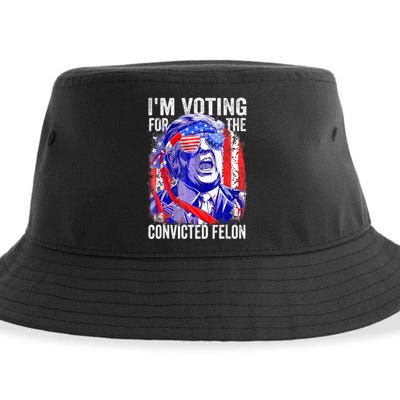 Trump 2024 Convicted Felon IM Voting Convicted Felon 2024 Sustainable Bucket Hat