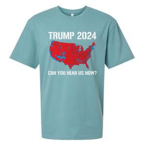 Trump 2024 Can You Hear Us Now Funny Electoral Map Gift Sueded Cloud Jersey T-Shirt