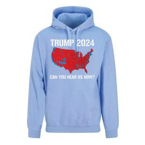 Trump 2024 Can You Hear Us Now Funny Electoral Map Gift Unisex Surf Hoodie