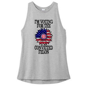 Trump 2024 Convicted Felon I Am Voting Convicted Felon 2024 Ladies PosiCharge Tri-Blend Wicking Tank