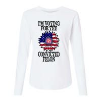 Trump 2024 Convicted Felon I Am Voting Convicted Felon 2024 Womens Cotton Relaxed Long Sleeve T-Shirt