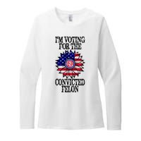 Trump 2024 Convicted Felon I Am Voting Convicted Felon 2024 Womens CVC Long Sleeve Shirt