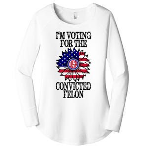 Trump 2024 Convicted Felon I Am Voting Convicted Felon 2024 Women's Perfect Tri Tunic Long Sleeve Shirt