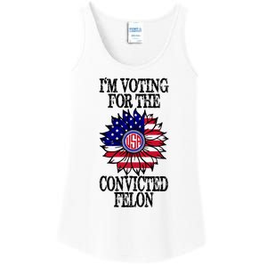 Trump 2024 Convicted Felon I Am Voting Convicted Felon 2024 Ladies Essential Tank