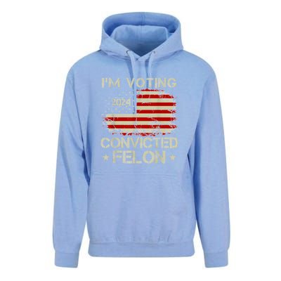 Trump 2024 Convicted Felon IM Voting Convicted Felon 2024 Unisex Surf Hoodie