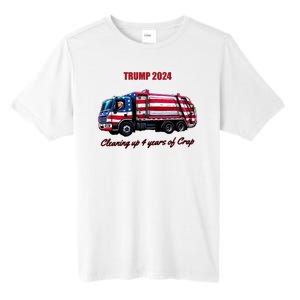 Trump 2024 Cleaning Up 4 Years Of Crap Garbage Truck Tall Fusion ChromaSoft Performance T-Shirt