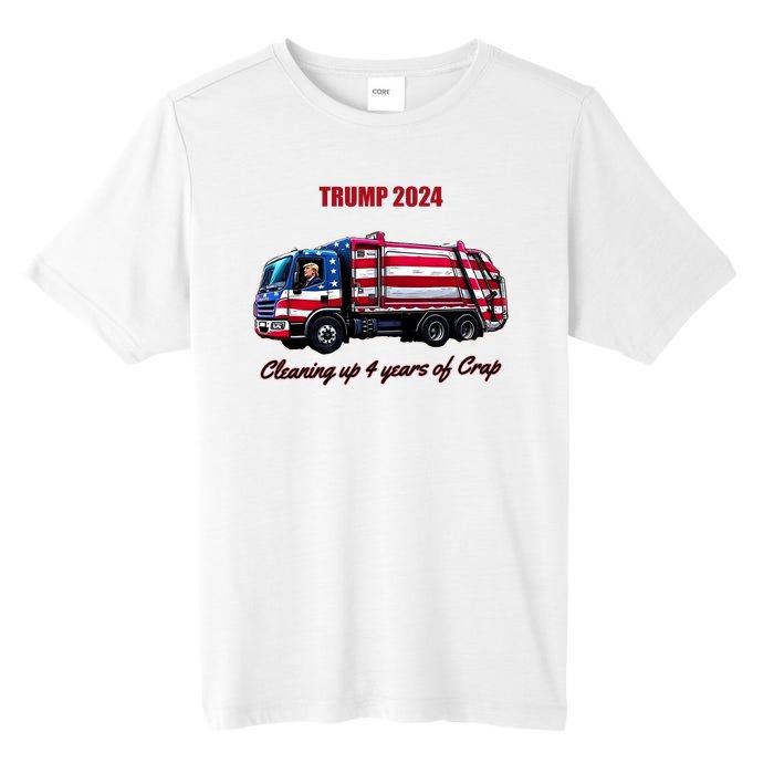 Trump 2024 Cleaning Up 4 Years Of Crap Garbage Truck Tall Fusion ChromaSoft Performance T-Shirt