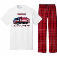 Trump 2024 Cleaning Up 4 Years Of Crap Garbage Truck Pajama Set