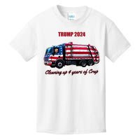 Trump 2024 Cleaning Up 4 Years Of Crap Garbage Truck Kids T-Shirt